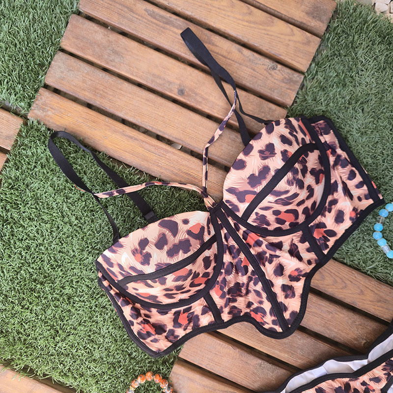  سوتین هارنس دار پلنگی 