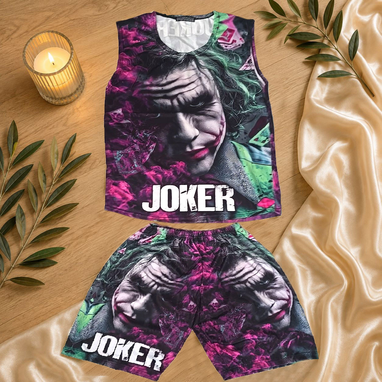  ست تاپ و شلوارک مردانه چاپ جوکر joker 